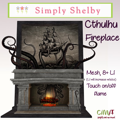 Cthulhu or Kraken Fireplace Set