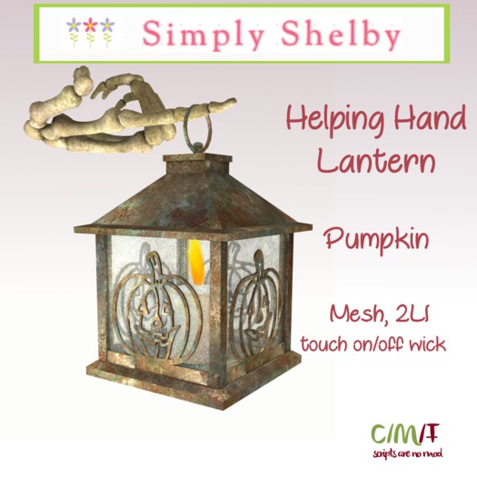 Helping Hand Lantern  - pumpkin
