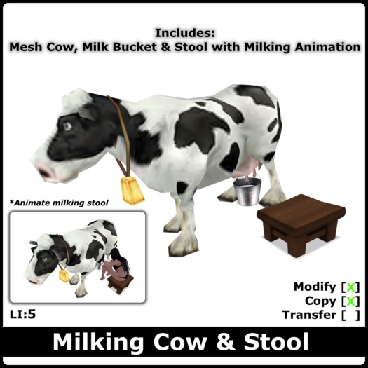 {VD} Milking Cow & Stool