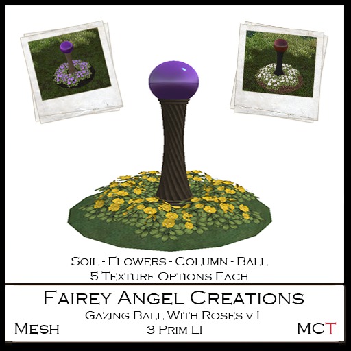 FAC Gazing Ball With Roses v1 Crated