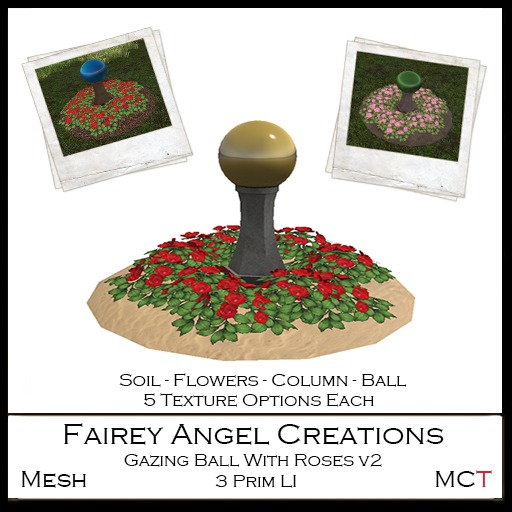 FAC Gazing Ball With Roses v2 Crated