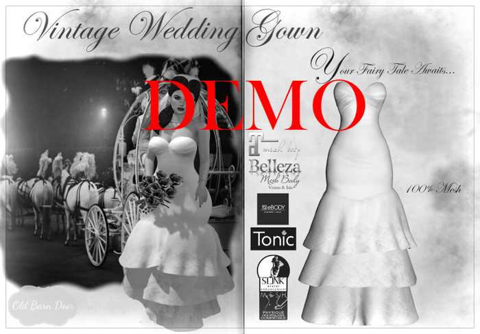 {OBD} DEMO VINTAGE WEDDING GOWN 2 [BOXED]