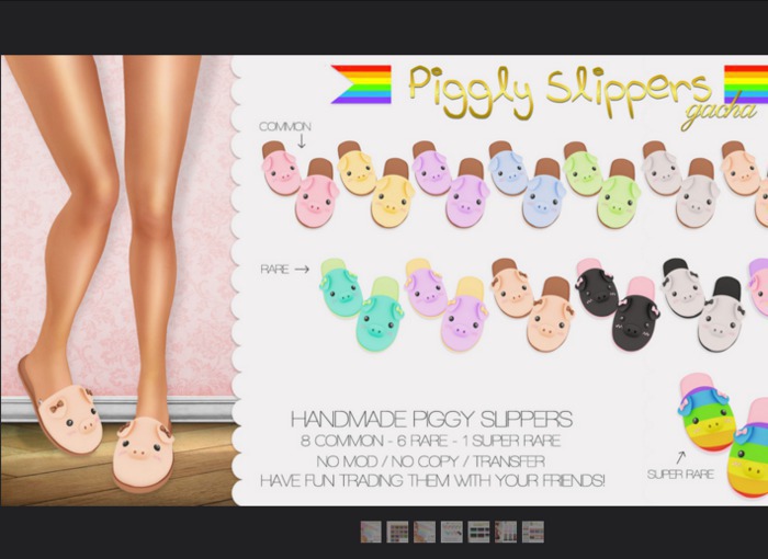 !Blah. (My Piggly Slippers w/Bows) Violet/Yellow RARE