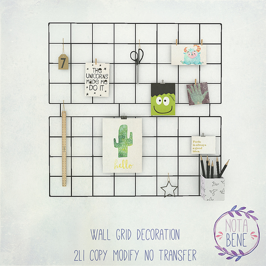 [nota bene] wall grid deco