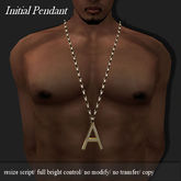 Initial Pendant (male) Gold [A]