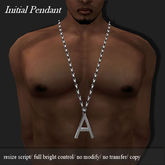 Initial Pendant (male) Platinum [A]