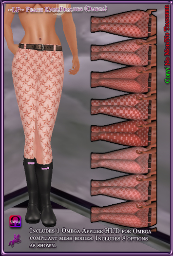 ~LP~ Riding Breeches Omega HUD Peach Knee [BOXED]