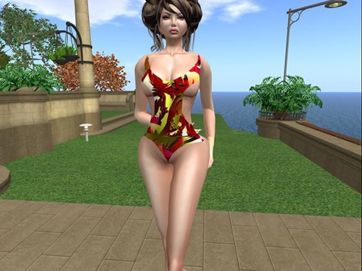 Swimsuit Red Rose
