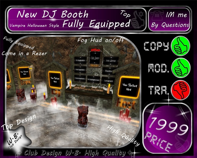 * New * DJ Booth * Castle Halloween Sytle * Fully Equipped *