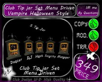 * New * Tip jar Club Set * Halloween etc. * Menu Driven *