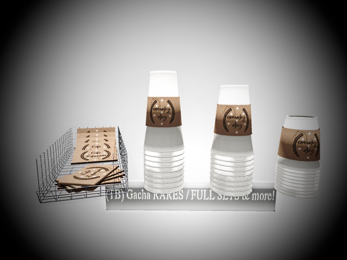 Second Life Marketplace - 22 [Schultz Bros.] CE 22. Cup Stack & Sleeve Tray