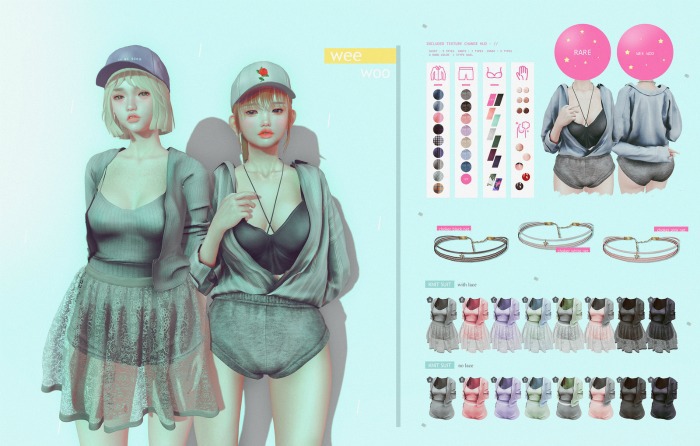 . offbeat . wee woo ! limited gacha : choker white net