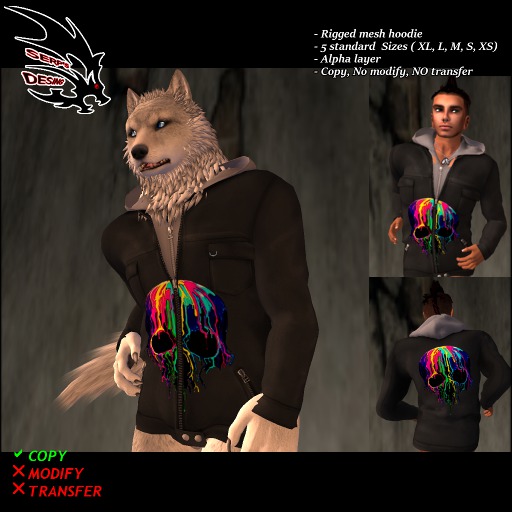 Serp's Desing Howdy Skull Hoodie