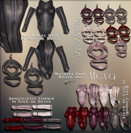 Meva Alanna Arms Burgundy Gold Box