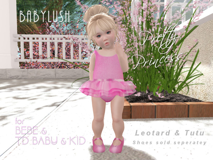 .:BABYLUSH:. "Pretty Princess" Leotard & Tutu -  Hot Pink