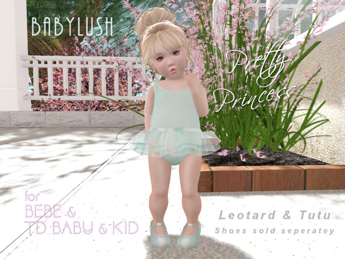 .:BABYLUSH:. "Pretty Princess" Leotard & Tutu -  Mint Green