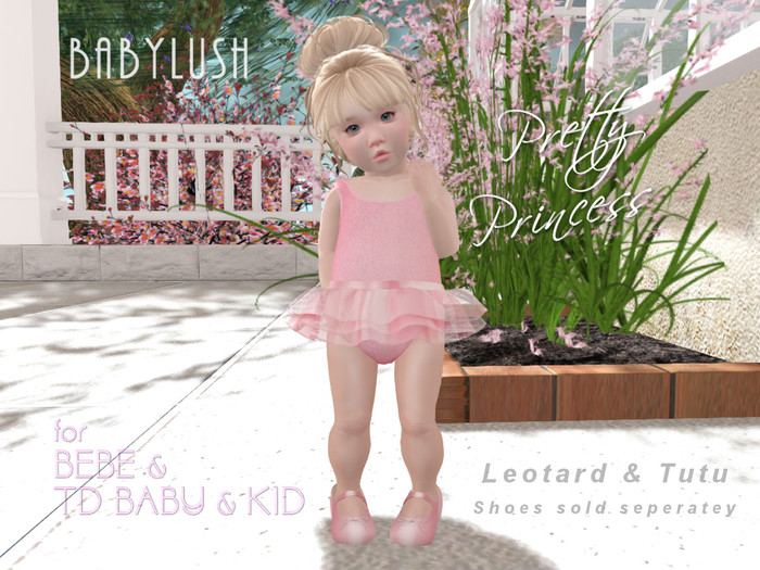 .:BABYLUSH:. "Pretty Princess" Leotard & Tutu -  Peach