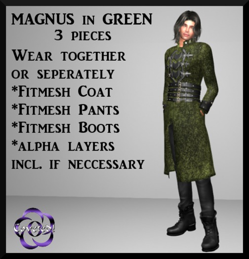 Magnus in Green 3pc Fitmesh for Men
