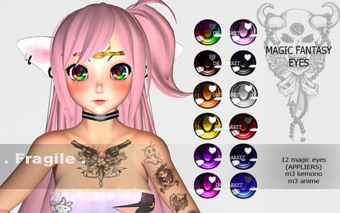 .Fragile. 12 magic eyes - M3 kemono M3 anime Heads (APPLIER)