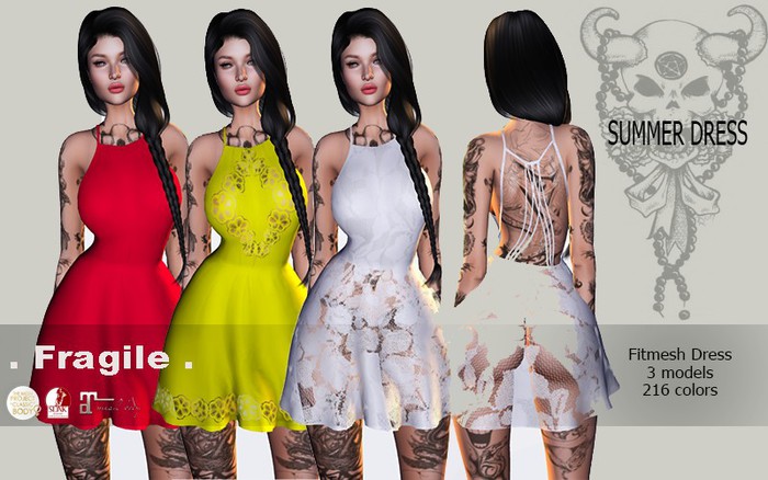 .Fragile. Summer Dress 3 models 216 color Maitreya Slink Belleza