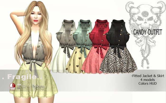.Fragile. Jacket&Skirt 4 models 90 colors SLINK MAITREYA BELLEZA