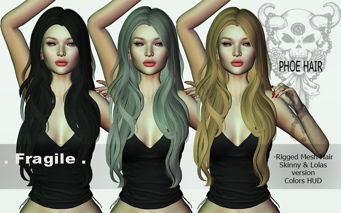 .Fragile.  Phoe style mesh hair 216 colors lolas version include
