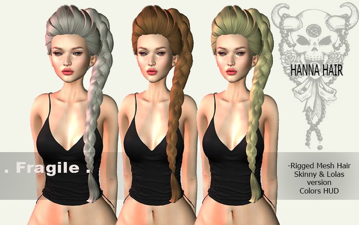 .Fragile. Hanna hair style 216 colors - normal & lolas version