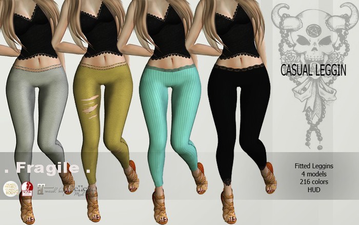.Fragile.  Leggin 4 models 120Colors tmp slink maitreya belleza