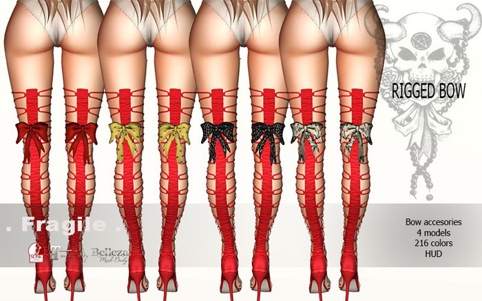 .Fragile.  Accesories - BOW 4 models 120 colors maitreya belleza slin