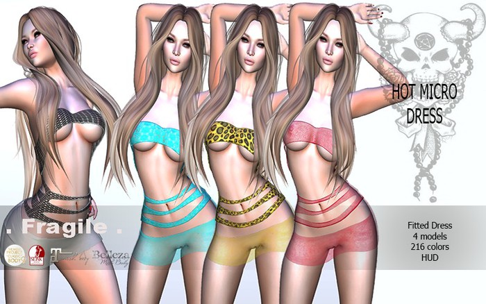 .Fragile. HOT DRESS 4 MODELS 120 COLORS TMP SLINK MAITREYA