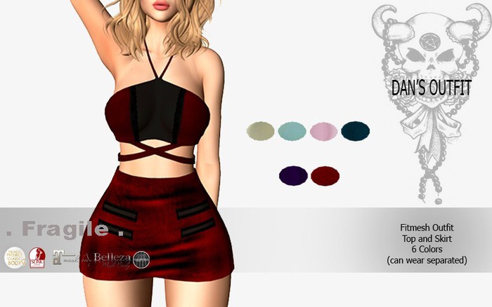 .Fragile. TOP & SKIRT - TMP MAITREYA SLINK BELLEZA CLASSIC
