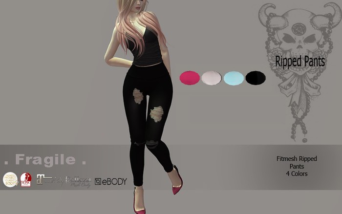 .Fragile. RIPPED PANTS - TMP BELLEZA MAITREYA SLINK EBODY