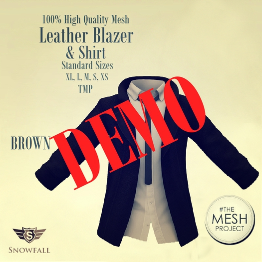 DEMO BLACK LEATHER BLAZER & SHIRT