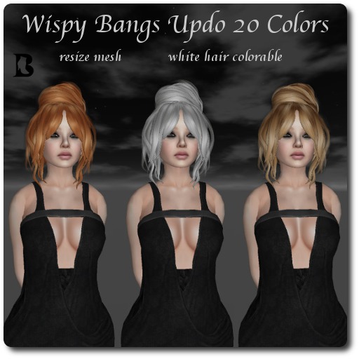 Blackburns Wispy Updo Resize Mesh 20 Colors