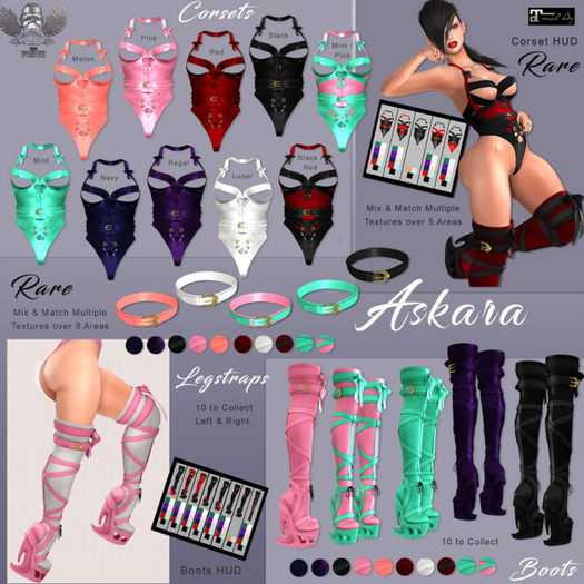 [The Forge] Askara Leg Straps, Red