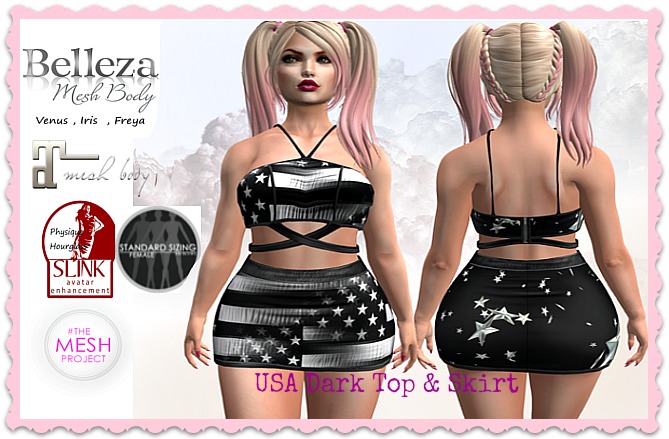 {BGB} USA Dark Top & Skirt