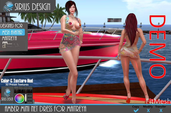 Sirius Design Amber Mini Net Dress DEMO Boxed==DEMO==