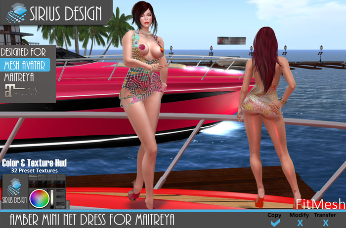 Sirius Design Amber Mini Net Dress Boxed