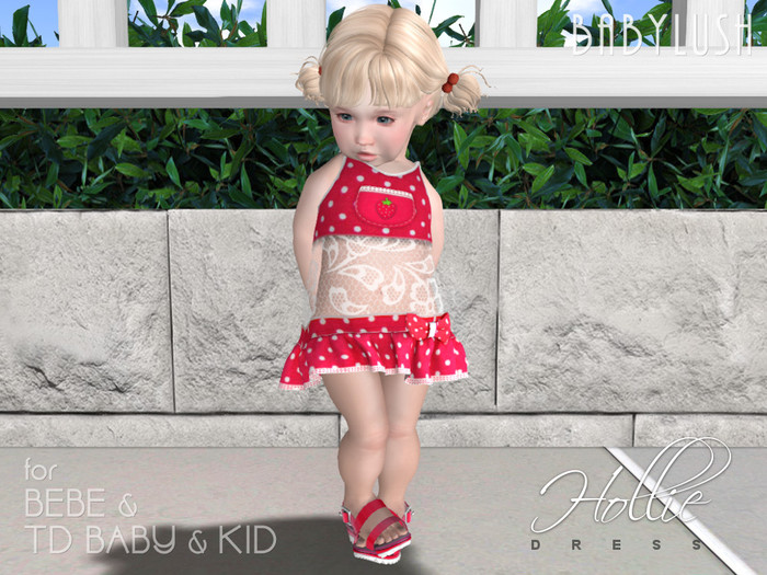 .:BABYLUSH:. "Hollie" Pocket Dress - Strawberry Crush