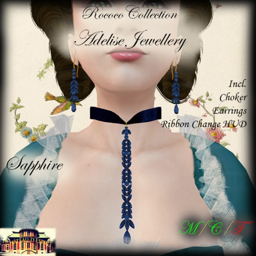 ~CdE~ Rococo Adelise SAPPHIRE Jewellery