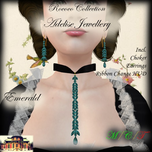 ~CdE~ Rococo Adelise EMERALD Jewellery