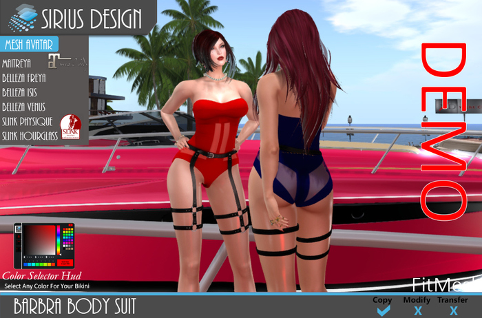 Sirius Design Barbra Body Suit with Harness Boxed==DEMO