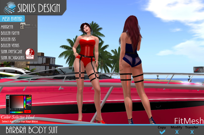 Sirius Design Barbra Body Suit with Harness Boxed