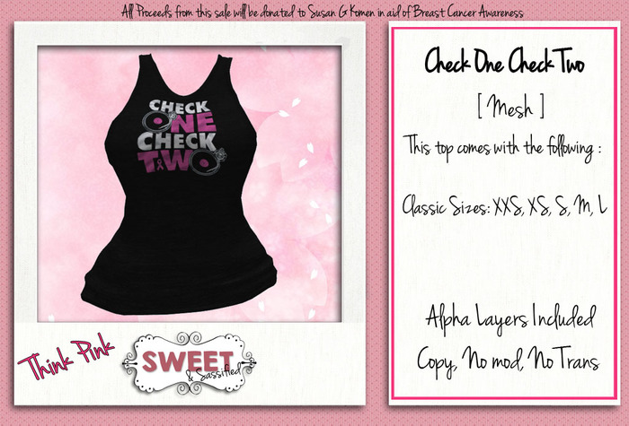 [SNS - Think Pink Pink Check (B)