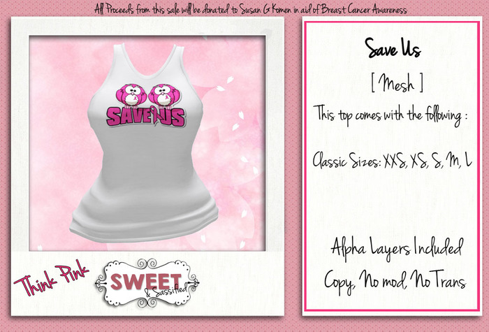 SNS - Think Pink Save Us (w)