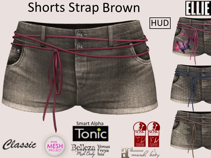 ELLIE Shorts Strap Brown