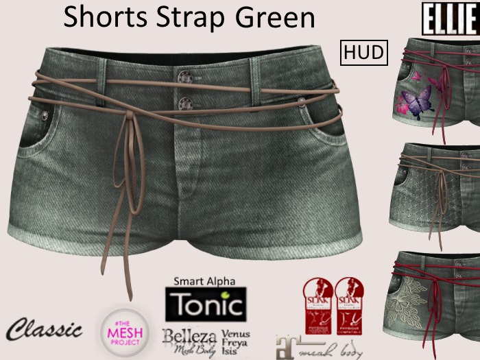 ELLIE Shorts Strap Green