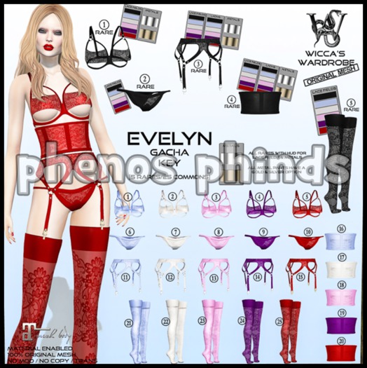 #10 Wicca's Wardrobe - Evelyn Thong [Red] [GACHA]
