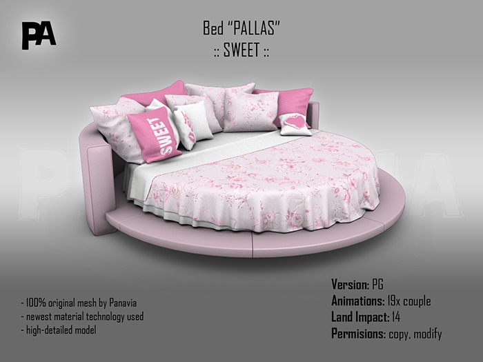 PANAVIA Bed "PALLAS" SWEET