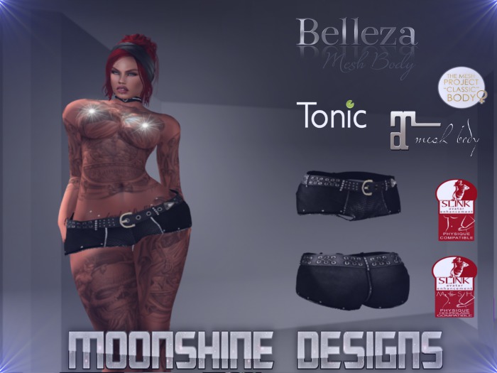 ! Leather Biker Booty Shorts
